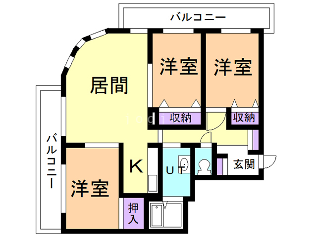 パークハイツＩの間取り