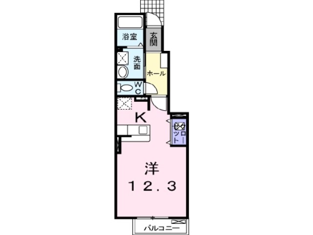 姫路市飾磨区阿成渡場のアパートの間取り