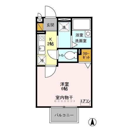 フレールヒル(2)　205 号室の間取り