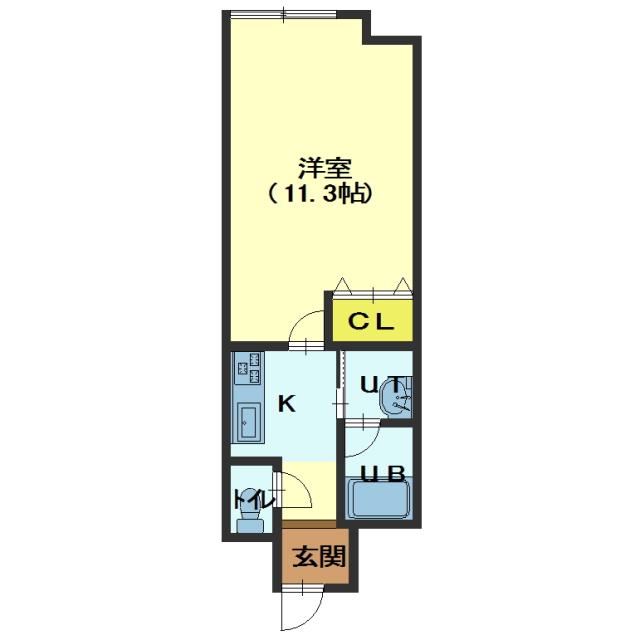 函館市美原のマンションの間取り