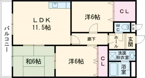 アジュール広田の間取り