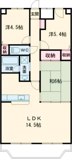 姫路市手柄のマンションの間取り