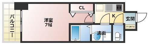 【S-RESIDENCE難波大国町Deuxの間取り】