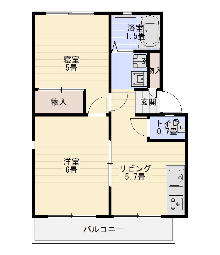 湘南ビラの間取り