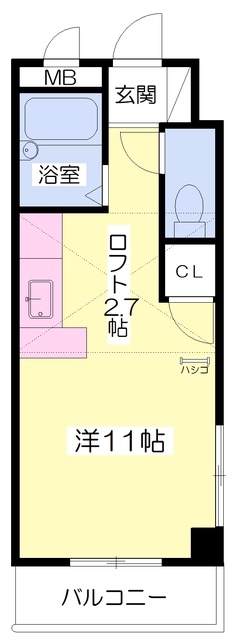 松山市中村のマンションの間取り