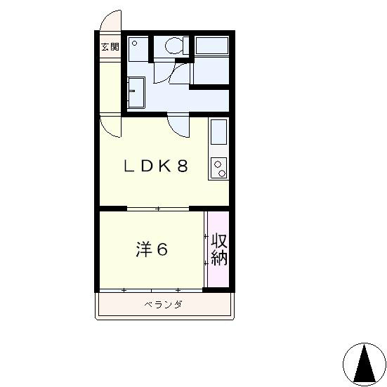 大津市浜大津のマンションの間取り