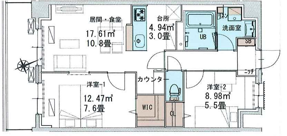 コートデルトゥール昭島の間取り