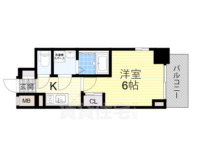 【大阪市福島区海老江のマンションの間取り】