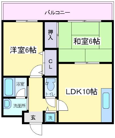 地下鉄御堂筋線 あびこ駅 徒歩20分 6階建 築29年の間取り写真