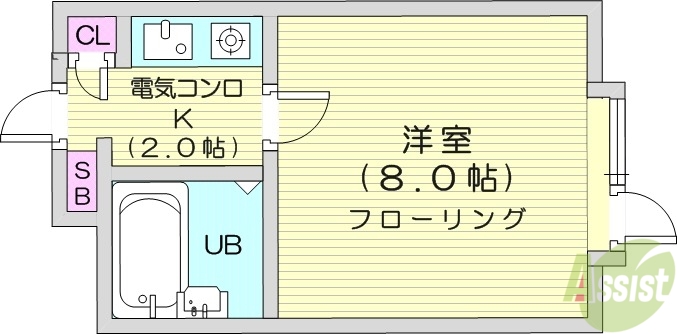 ダイアパレス大通第2の間取り