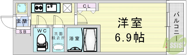 サムティ北梅田VESSELの間取り