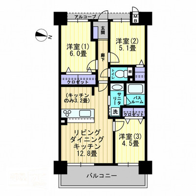 アルファライフ松島公園IIの間取り