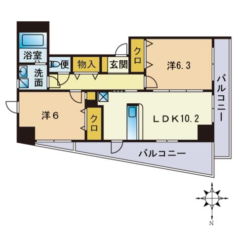 ヴィルコート城南の間取り