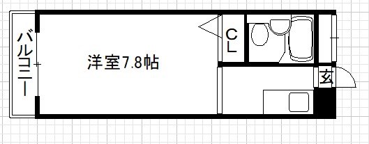 京都市北区小松原北町のマンションの間取り