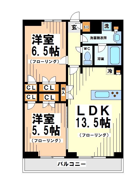 世田谷区八幡山のマンションの間取り