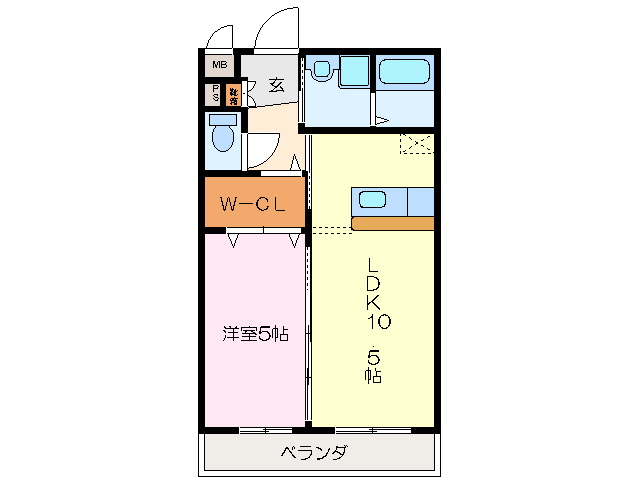 松阪市川井町のマンションの間取り