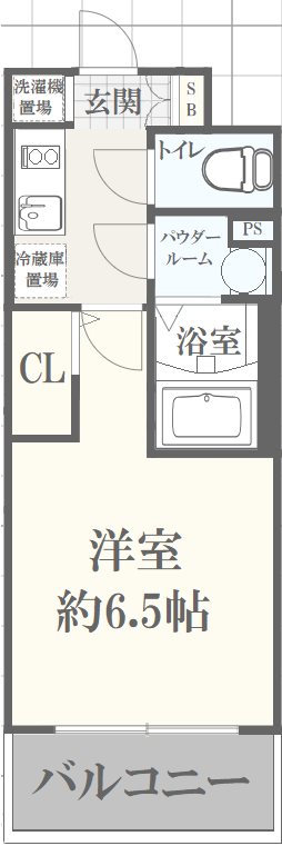 神戸市兵庫区松原通のマンションの間取り