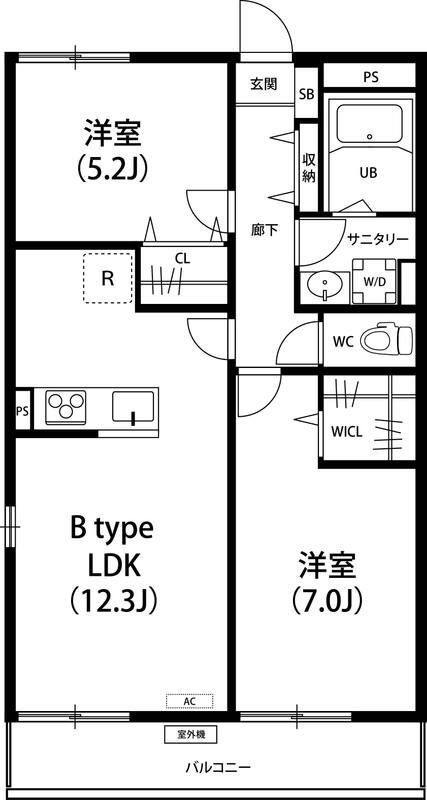 八千代市下市場のマンションの間取り