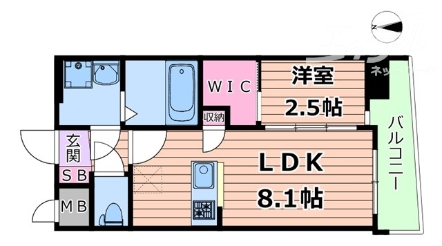 セレニテ新大阪ミラク弐番館の間取り