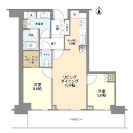 大阪市北区大淀南のマンションの間取り