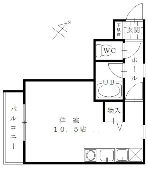 神戸市須磨区鷹取町のアパートの間取り