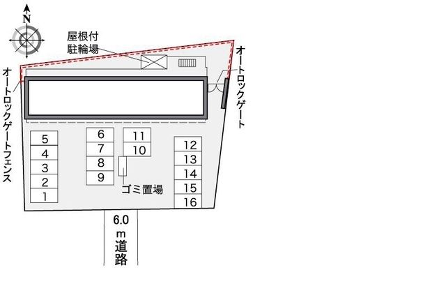 【松戸市松飛台のアパートの駐車場】