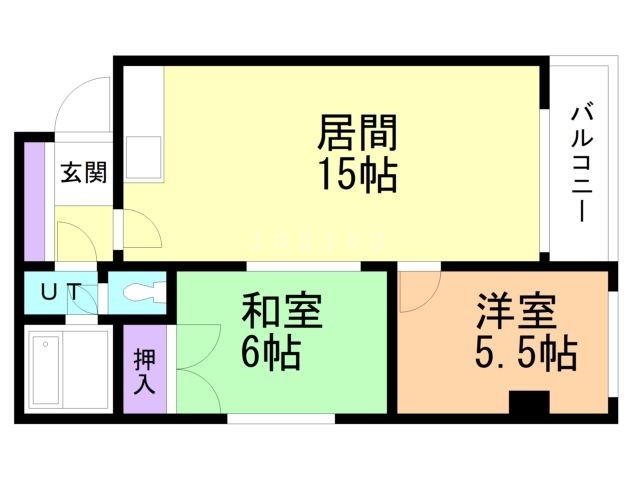 札幌市中央区南五条西のマンションの間取り