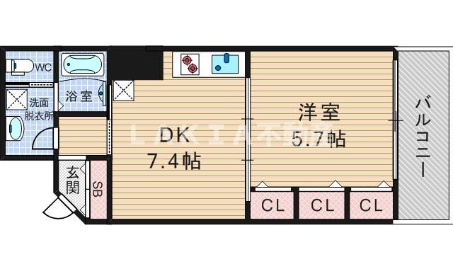 アーバネックス南堀江の間取り