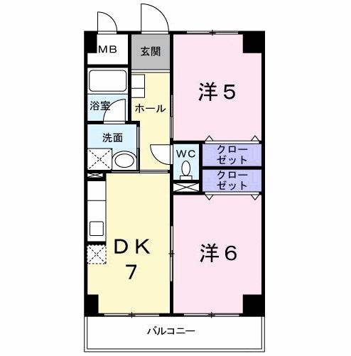 クレアーレ加用の間取り