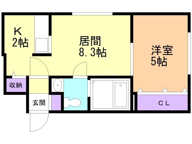 札幌市中央区北四条東のマンションの間取り