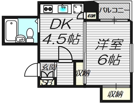 中ノ島ハイムの間取り