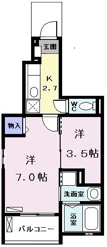 アリーヴィオIIIサウスの間取り