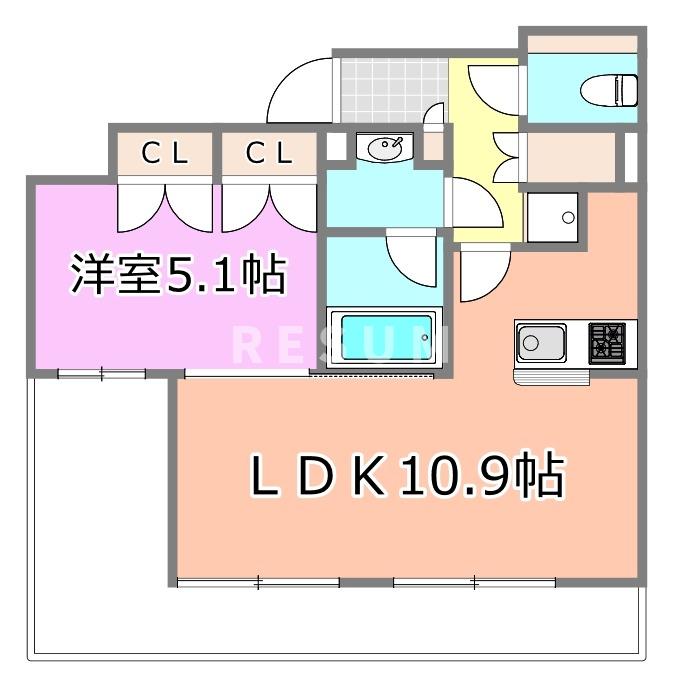 千葉市中央区中央港のマンションの間取り