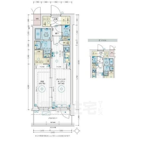 エステムコート名古屋 TWIN EASTの間取り