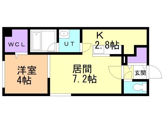 札幌市西区宮の沢二条のマンションの間取り