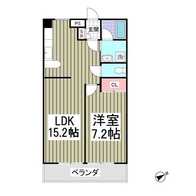 上尾市二ツ宮のマンションの間取り