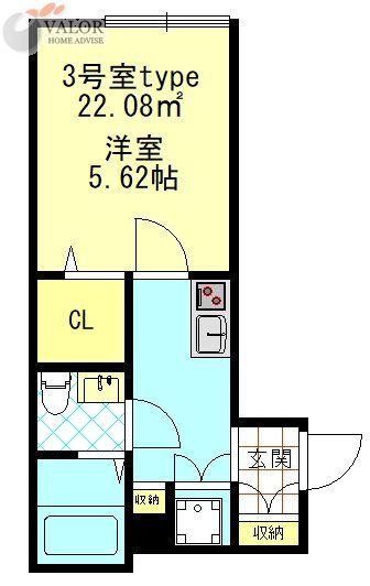 横浜市南区共進町のアパートの間取り