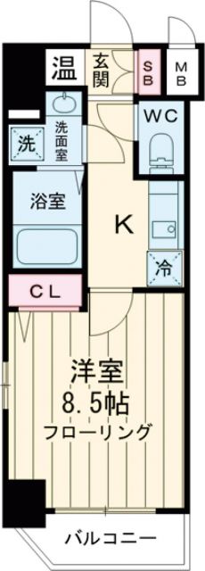 エスティ・ロアール神戸駅前の間取り