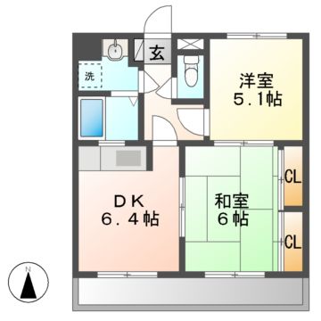 サンデンハイツ金山の間取り