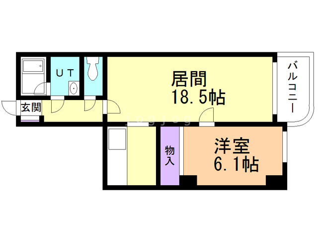 札幌市白石区東札幌五条のマンションの間取り