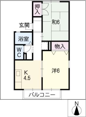 セジュールコスモス　Ｂ棟の間取り