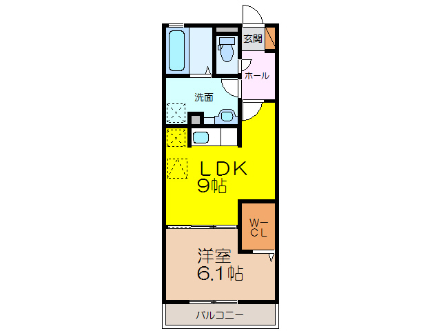 【諫早市西郷町のアパートの間取り】