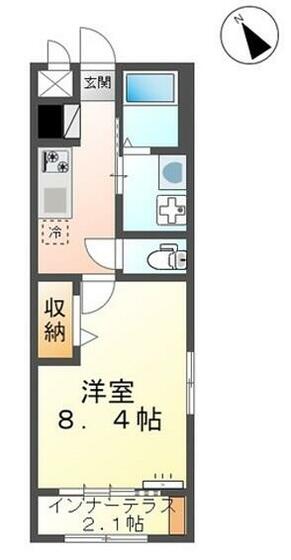 菊池郡大津町大字杉水のアパートの間取り