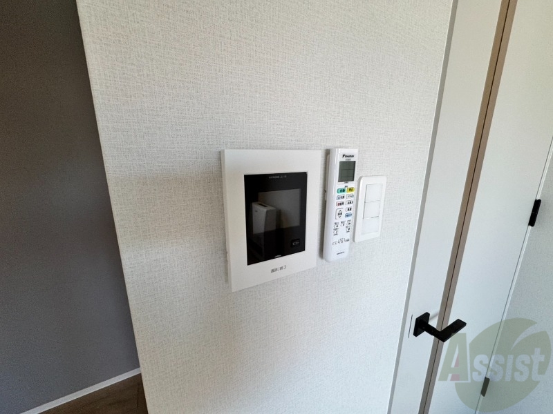 セキュリティ　インターホンです。オートロック付きで安心のマンションです。