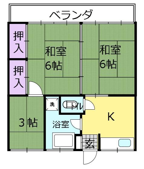 石巻市末広町のアパートの間取り
