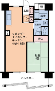 UR武庫川 3号棟の間取り写真
