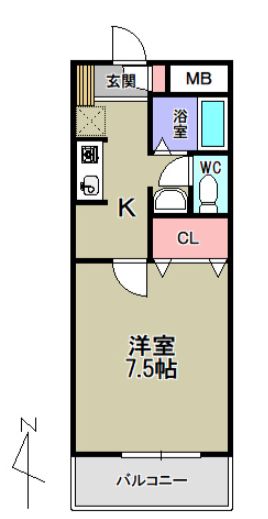 キューブフラットの間取り写真