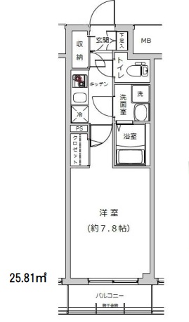 ライジングプレイス西浅草の間取り写真