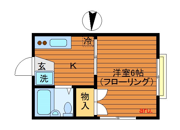 ＪＲ中央線 吉祥寺駅 徒歩6分 2階建 築37年の間取り写真