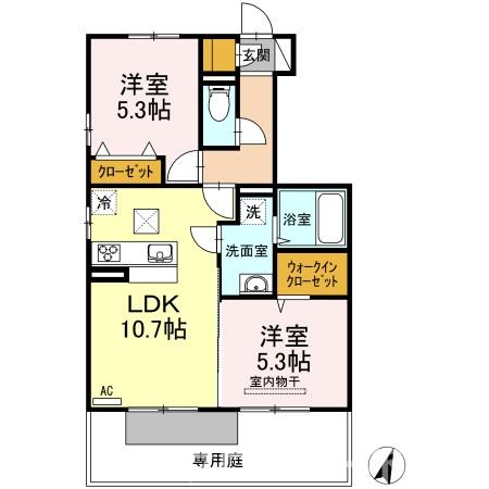 ＪＲ予讃線 讃岐塩屋駅 徒歩26分 2階建 築10年の間取り写真